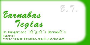 barnabas teglas business card